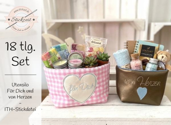 Utensilo für Dich und von Herzen - ITH-Stickdatei